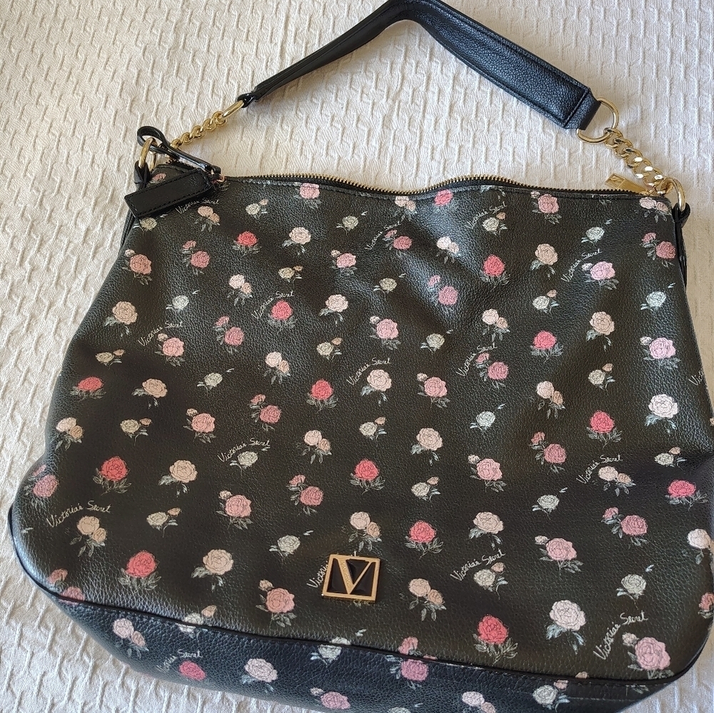 Victoria's Secret Black Floral Women's Bag
